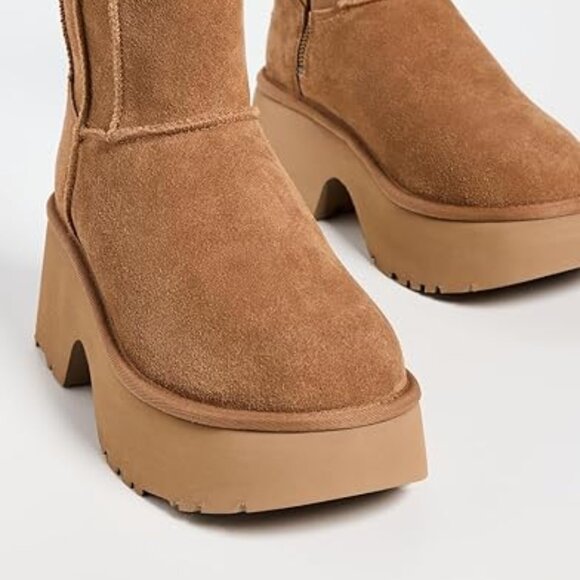 UGG Classic Twin Seam New Heights Platform Boots – Chestnut Suede (Size 7) NWT/N - Picture 2 of 15